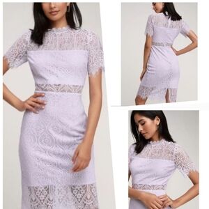 Lulus Lavender Lace Dress
